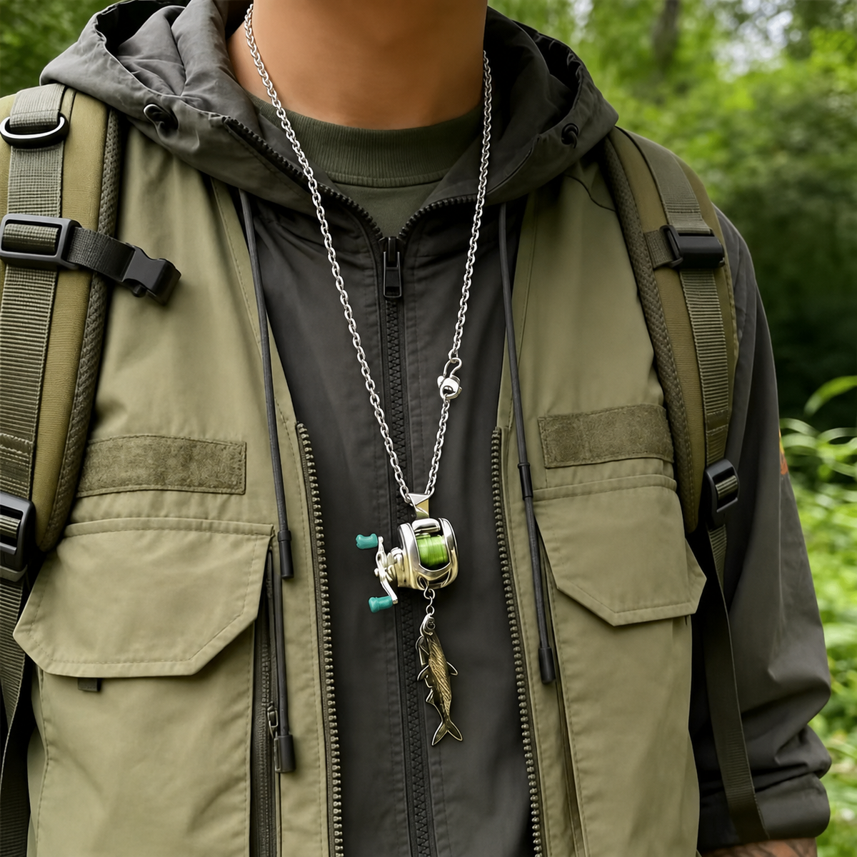 Fishing Reel Necklace