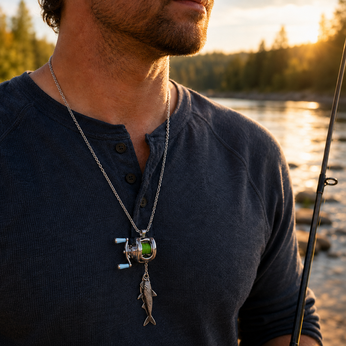 Fishing Reel Necklace
